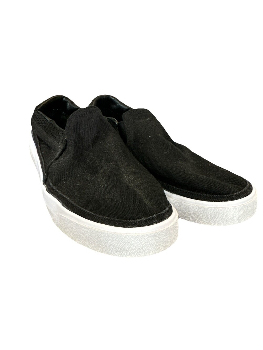 Nike Women’s 9.5 Black Slip On Sneakers Canvas Low Top Casual Comfort Shoes